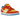 Nike SB Dunk Low Pro Bart Simpson baskets vue latérale avec cuir jaune, tige rouge, logo swoosh bleu et semelle intermédiaire blanche