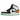 Air Jordan 1 Mid SE White Laser Orange Lucky Green baskets en vue latérale avec base en cuir blanc, swoosh orange et détails verts au talon.