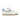 Baskets Nike Air Force 1 Vandalized Sail Mystic Green vue angulaire avec design déconstruit, couleurs asymétriques et swoosh en daim.