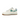 Nike Air Force 1 Vandalized Sail Mystic Green baskets en vue angulaire avec design divisé, couleurs asymétriques et tige en cuir déstructuré