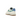 Nike Air Force 1 Vandalized Sail Mystic Green baskets en vue latérale avec empeigne en cuir déstructurée, swoosh asymétrique et détails verts au talon.