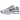 Nike P-6000 Laser Blue baskets vue angulaire avec tige en mesh blanc, superpositions argentées et détails Nike Swoosh bleu vif