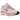 Nike P-6000 White Platinum Tint Black Picante Red baskets en vue latérale avec superpositions blanches, détails argentés et swoosh noir