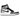 Air Jordan 1 Retro High Silver Toe baskets vue en angle avec panneaux argentés brillants, swoosh noir et semelle intermédiaire en caoutchouc blanc