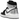 Air Jordan 1 Retro High Silver Toe baskets vue latérale avec boîte à orteils en argent métallisé, cuir noir et semelle intermédiaire blanche.