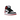 Air Jordan 1 Retro High Satin Black Toe baskets vue latérale avec talon en satin rouge, cuir noir, semelle intermédiaire blanche et semelle rouge