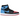 Air Jordan 1 Retro High NC to Chi baskets vue latérale, avec empiècements en cuir rouge au talon, avant-pied bleu et logo swoosh noir iconique.