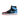 Air Jordan 1 Retro High NC to Chi baskets vue latérale avec construction en cuir rouge et bleu, swoosh noir et lacets blancs.