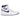 Air Jordan 1 Retro High Court Purple baskets vue latérale avec empiècements en cuir violet, empeigne blanche, swoosh noir et semelle en gomme.