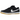 Nike SB Dunk Low Pro Black Gum baskets vue latérale avec tige en daim noir, semelle en gomme classique et lacets blancs