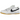 Nike SB Dunk Low Pro White Gum baskets vue latérale avec empeigne en cuir blanc, lacets assortis et une semelle extérieure en gomme
