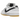 Nike SB Dunk Low Pro White Gum baskets vue latérale avec empeigne en cuir blanc, lacets blancs assortis et semelle gomme classique