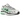 Nike P-6000 Spring Green baskets vue de profil avec empeigne en mesh blanc, détails en cuir gris et un swoosh Nike vert distinctif.