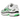 Nike P-6000 Spring Green baskets vue angulaire avec tige en maille blanche, détails en cuir vert et semelle blanche amortissante.