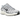 Nike P-6000 White Metallic Silver Flat Silver Black baskets vue latérale avec détails en mesh blanc, superpositions argentées et swoosh noir.