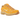 Baskets Nike P-6000 University Gold vue de côté avec superpositions dorées, empeigne en mesh blanc et logo Swoosh iconique