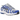 Nike P-6000 Racer Blue Metallic Silver White baskets en vue latérale avec superpositions argentées, mesh bleu et semelle intermédiaire blanche