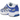 Nike P-6000 Racer Blue Metallic Silver White baskets en vue latérale avec panneaux argentés, détails bleus et empeigne en mesh blanc