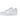 Nike Air Force 1 Low Shadow White Glacier Blue Ghost baskets vue latérale avec superpositions en cuir blanc, accents bleu glacier et semelle plateforme