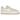 Nike Air Force 1 Low Premium Light Cream Gum baskets en vue angulaire, présentant une empeigne en cuir crème et une semelle extérieure en gomme.