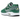 Nike Air Max 1 Limeade baskets en vue angulaire, avec empeigne en mesh et cuir vert, motifs réfléchissants, lacets verts et unité Air apparente.