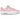 Nike Air Max 1 Strawberry Lemonade baskets vue latérale avec cuir rose à motifs, lacets jaunes et unité Air visible dans la semelle blanche