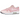 Nike Air Max 1 Strawberry Lemonade baskets en vue latérale, avec cuir rose, motif à pois réfléchissant et semelle intermédiaire blanche avec bulle d'air