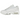 Nike Air Max 95 Recraft Triple White baskets vue latérale avec empeigne en cuir et mesh blanc, présentant le design superposé emblématique et une semelle épaisse.
