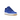 Nike Air Force 1 Low CLOT Blue Silk baskets vue latérale avec empeigne en soie brodée, tons bleus et lacets blancs assortis.