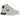 Nike Air Kukini Spiridon Cage 2 Stussy White baskets en vue angulaire avec tige en mesh blanc, empiècements beiges et structure de semelle unique