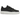 Nike Air Force 1 Pixel Black White baskets vue latérale avec empeigne en cuir noir, Swoosh découpé et semelle plateforme blanche surélevée