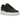 Nike Air Force 1 Pixel Black White baskets vue latérale avec empeigne en cuir noir, logo Swoosh découpé et semelle blanche géométrique