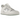Nike Dunk Low Disrupt Photon Dust baskets vue latérale avec panneaux en cuir gris et blanc, semelle épaisse et swoosh gris assorti