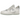 Nike Dunk Low Disrupt Photon Dust baskets vue angulaire avec superpositions en cuir gris-blanc, semelle épaisse et mesh sur la pointe