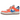 Baskets Nike Dunk Low Disrupt Supa vue latérale avec empeigne en cuir orange et bleu roi, lacets épais et semelle intermédiaire blanche