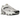 Nike Air Max Plus 3 Leather White Black baskets vue latérale angulaire avec empeigne en cuir blanc, détails noirs et unités Air visibles
