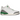Air Jordan 3 Retro Lucky Green baskets vue latérale avec empeigne en cuir blanc, empiècements imprimé éléphant sur la pointe et le talon, et détails verts.