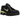 Nike Shox TL Black Dynamic Yellow Metallic Silver baskets vue latérale avec empeigne en mesh noir, colonnes Shox emblématiques et détails jaunes.
