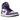 Air Jordan 1 High Zoom Air CMFT Crater Purple baskets en vue latérale avec des empiècements en tissu gris et violet, swoosh noir et semelle blanche.