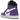Air Jordan 1 High Zoom Air CMFT Crater Purple baskets vue sous un angle, avec empiècements en suède violet, swoosh gris et semelle blanche visible.
