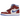 Air Jordan 1 High Zoom Air CMFT Team Red baskets vue latérale avec empeigne rouge, logo swoosh noir et semelle blanche texturée