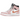 Air Jordan 1 High Zoom Air CMFT Pink Glaze Cactus Flower baskets vue latérale avec panneaux roses, swoosh noir et semelle intermédiaire blanche.