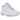 Nike Air Max 95 Essential White Grey Fog baskets vue latérale avec empeigne superposée blanche et grise, lacets et amorti Air visible