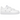 Nike Air Force 1 LX White baskets en vue latérale avec une empeigne en cuir blanc, un détail Swoosh classique et une semelle extérieure blanche.