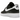 Nike Air Force 1 Low 07 Black White Pebbled Leather baskets en vue angulaire avec tige en cuir grainé noir, swoosh et semelle intermédiaire blancs