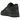Nike Air Force 1 Low Jewel Black Grey Royal baskets vue latérale avec tige en cuir noir, Jewel Swoosh gris et semelle intermédiaire blanche.