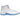 Air Jordan 12 Retro Melo baskets vue latérale avec empeigne en cuir blanc, surpiqûres emblématiques et détails bleu clair sur la semelle.