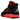 Air Jordan 4 Retro Red Thunder baskets vue de profil avec empeigne noire, détails rouges sur la semelle intermédiaire et lacets blancs.