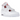 Air Jordan 4 Retro Metallic Red baskets vue latérale avec empeigne en cuir blanc, œillets rouges et unité Air visible au niveau de la semelle.