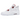 Air Jordan 4 Retro Metallic Red baskets vue latérale avec empeigne en cuir blanc, œillets métalliques rouges et unité Air visible au talon